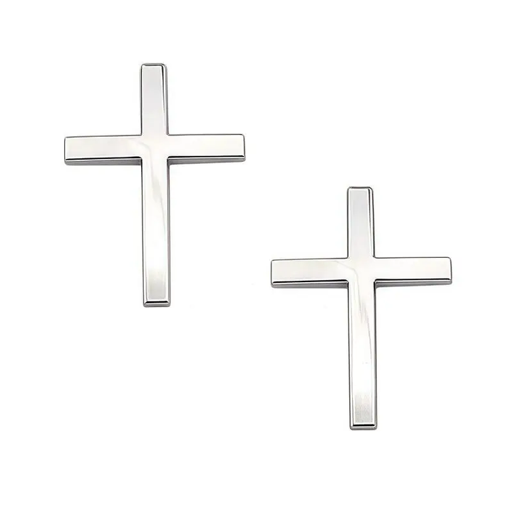 Two Pcs 3D Cross Stickers, Decorative Stickers