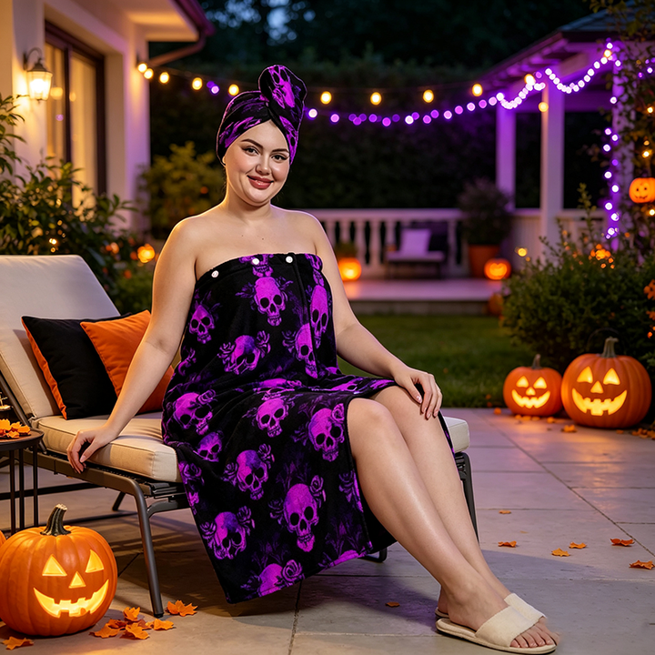 Halloween Skull Bath Towel