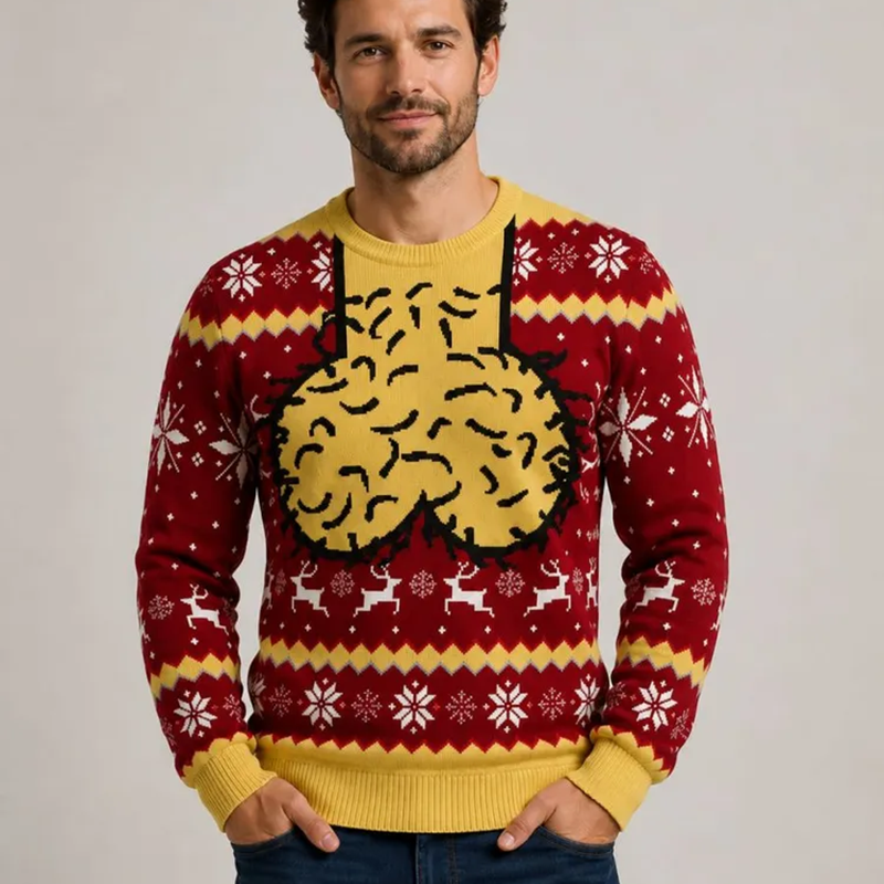 Oversized Crewneck Sweatshirt with Fun Print