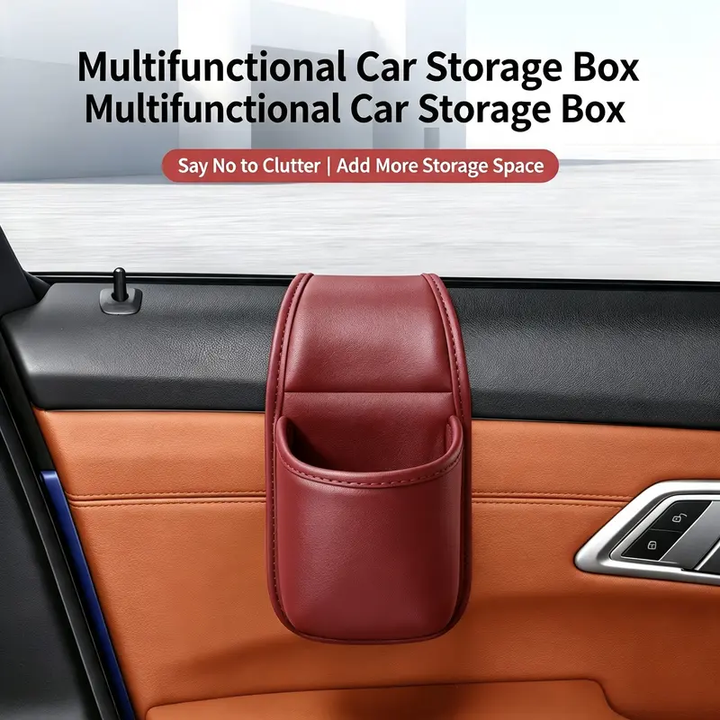 Leather Car Door Storage Pocket