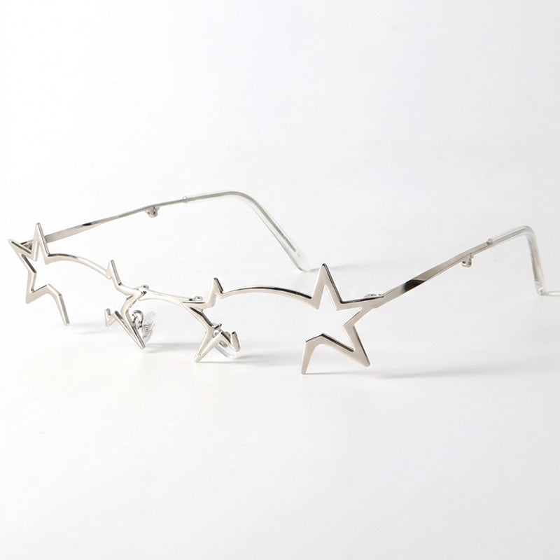 Colorful Punk-Style Irregular Star-Shaped Glasses