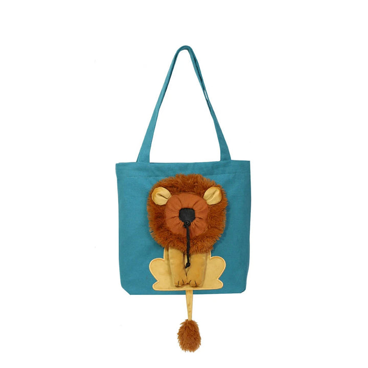 Lion-shaped cat carrier bag