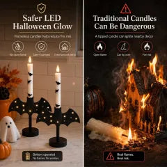 Flameless Bat Candle Holder