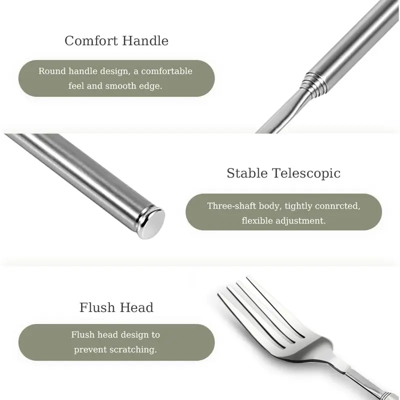 Portable retractable cutlery