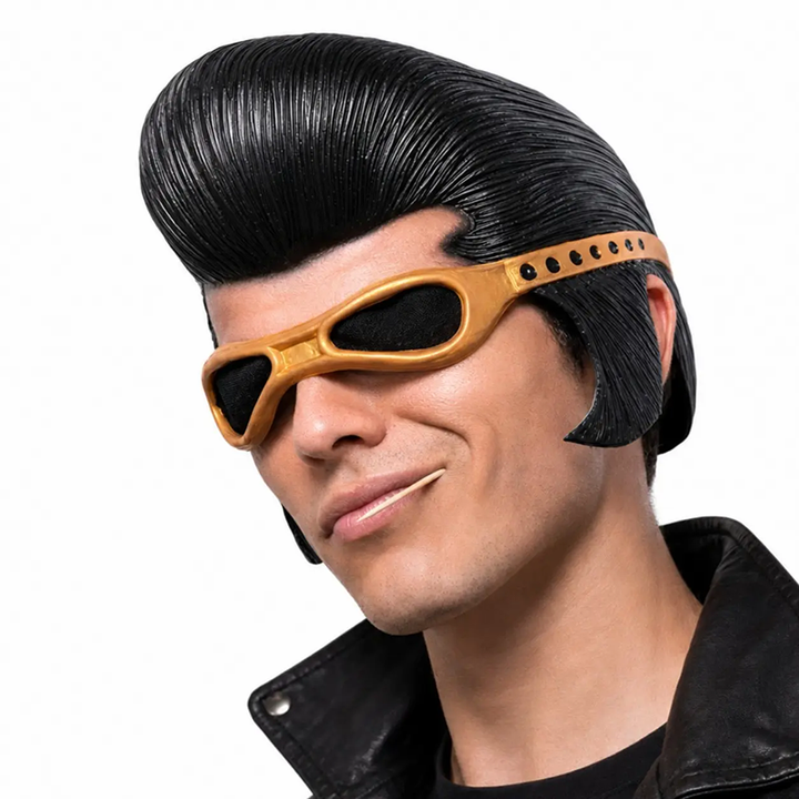 Retro Elvis-style half-face mask