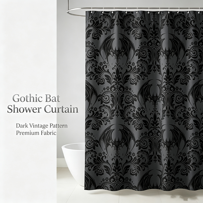 Gothic Home Decor Waterproof Shower Curtain