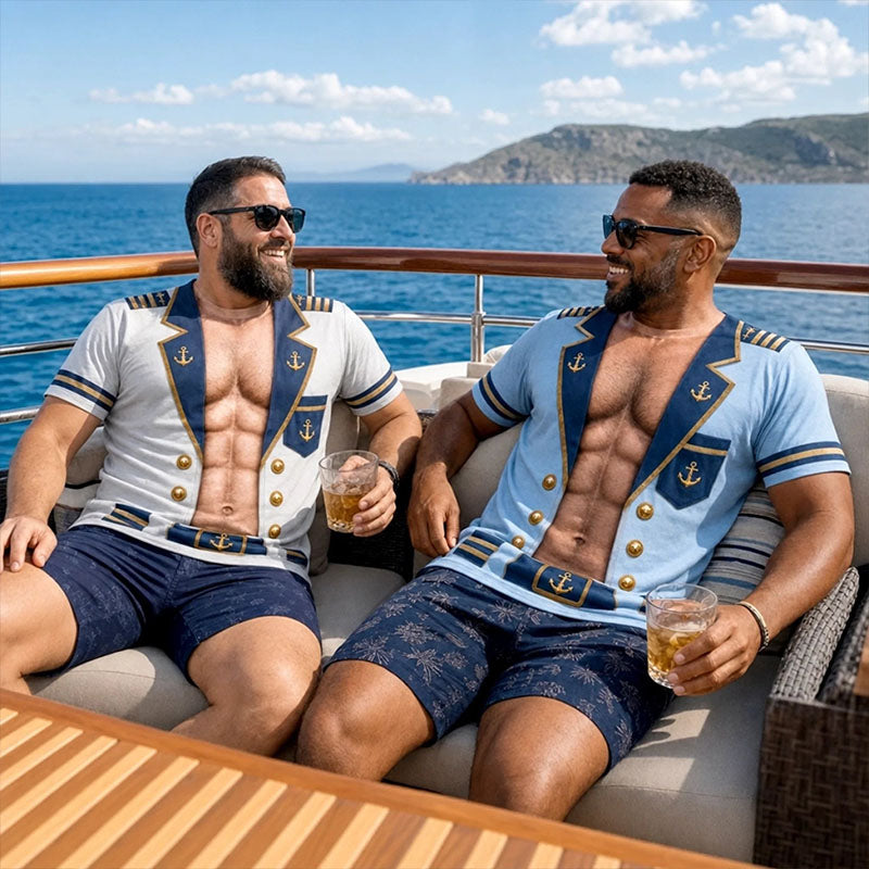 Fun T-shirt Featuring a Muscular Captain