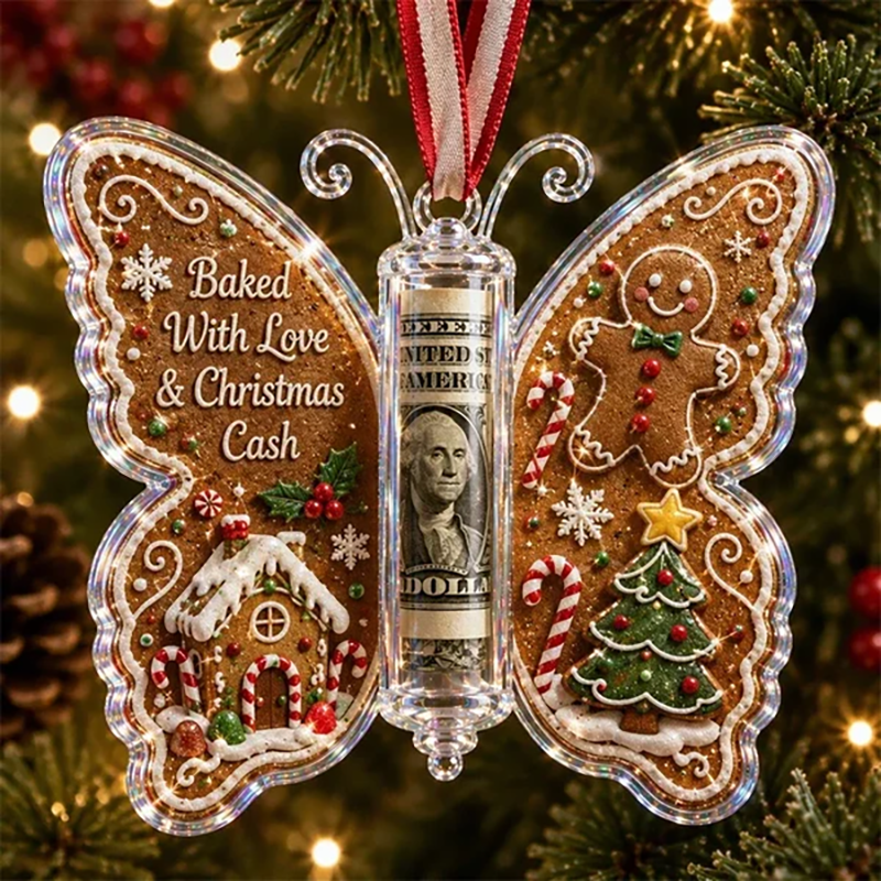 Christmas Cash Gift Butterfly Pendant