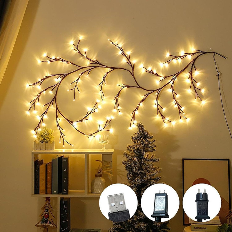 Warm Christmas Vine Lights