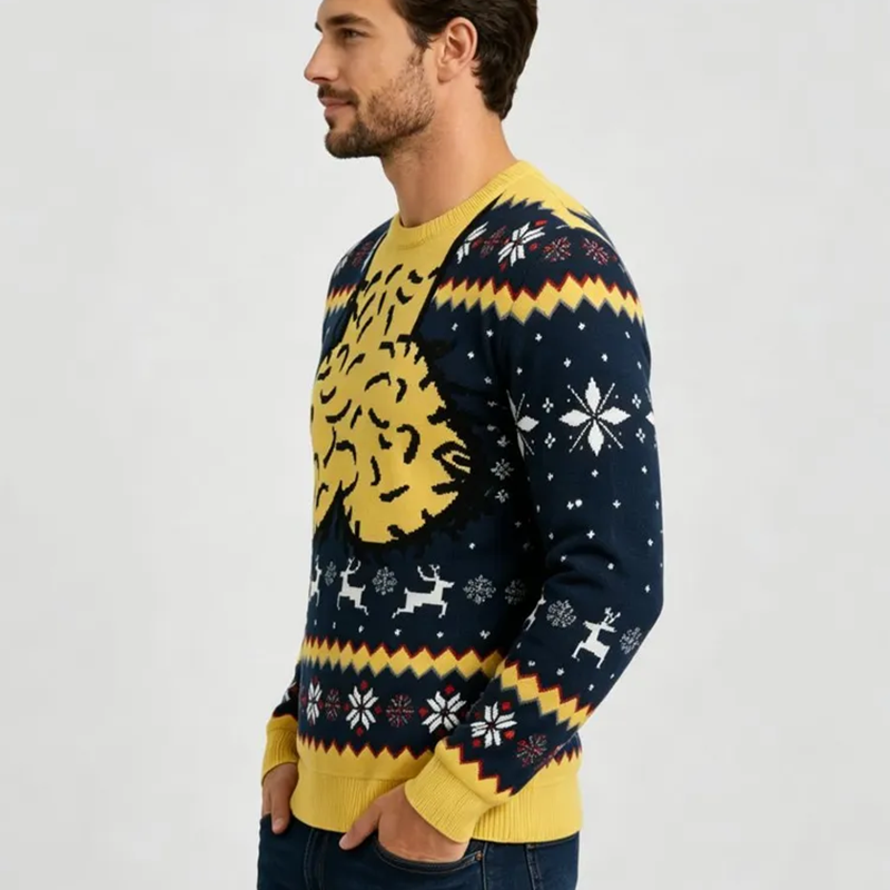 Oversized Crewneck Sweatshirt with Fun Print