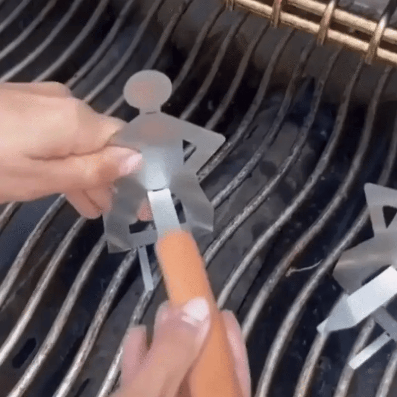 Outdoor Human-Shaped Sausage Roasting Rack