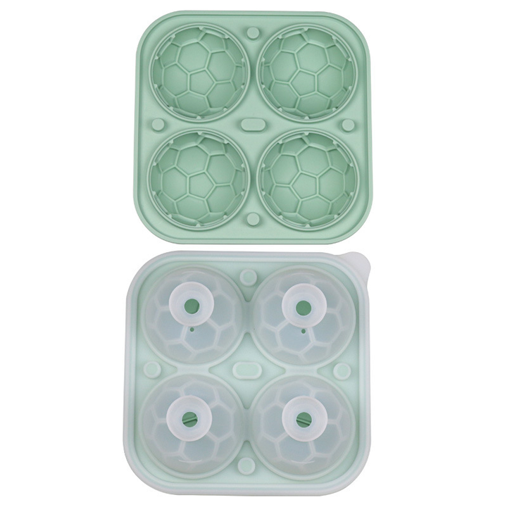 Football Ice Cube Mold with Transparent Funnel Lid