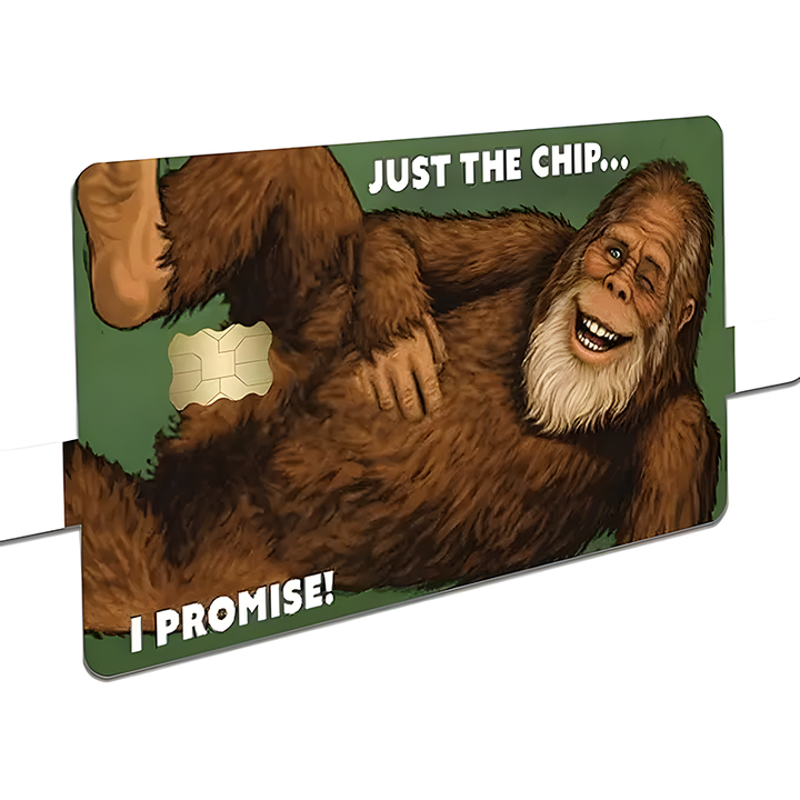 Funny Bigfoot Credit Card Sticker