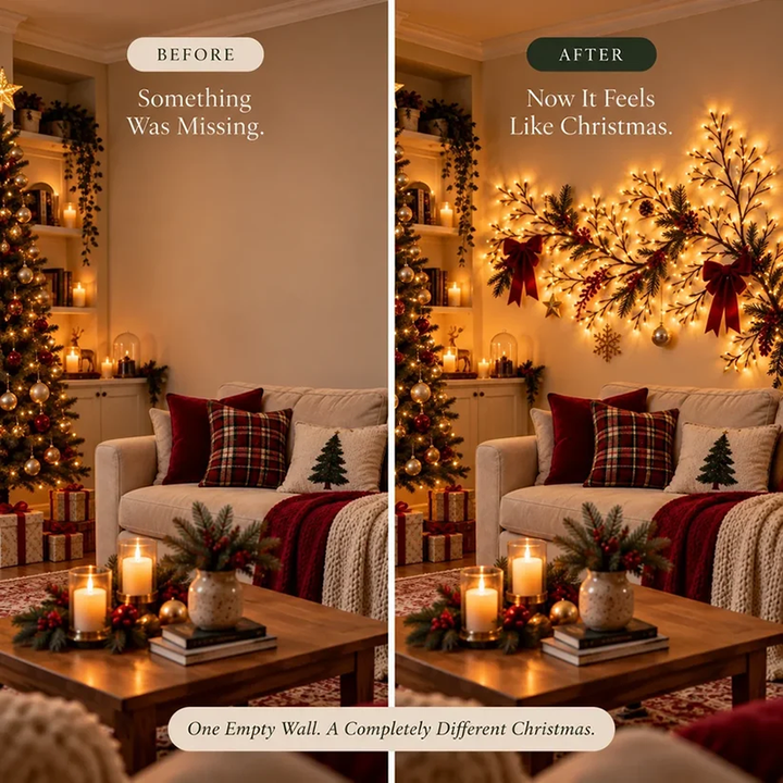 Warm Christmas Vine Lights