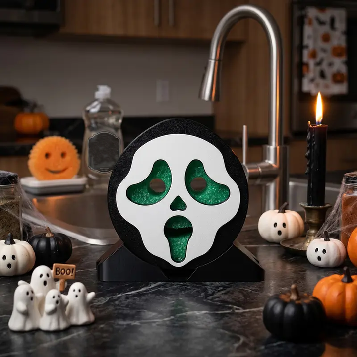 Screaming Ghost Sponge Holder with Drainage