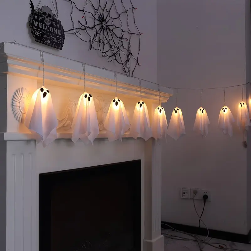 Hanging Ghost String Lights for Halloween