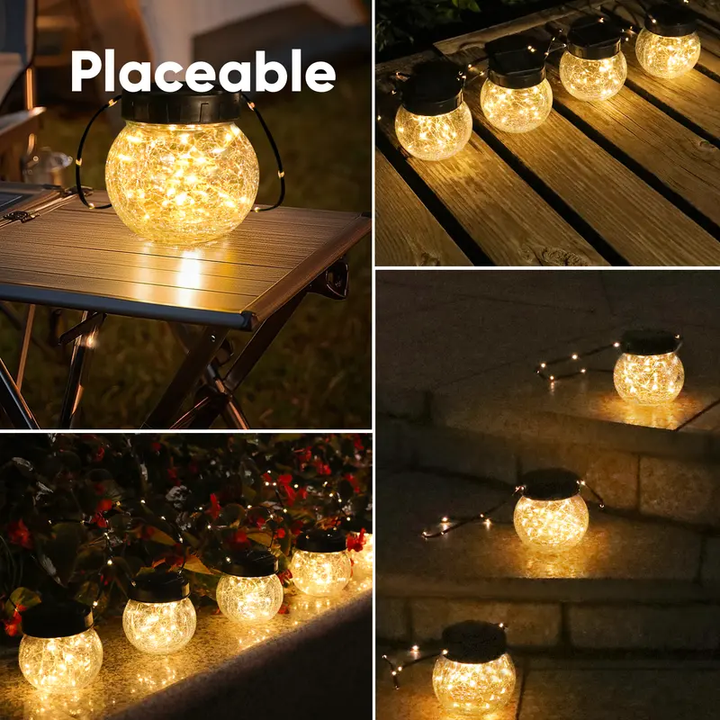 Solar-Powered Hanging Garden Lantern
