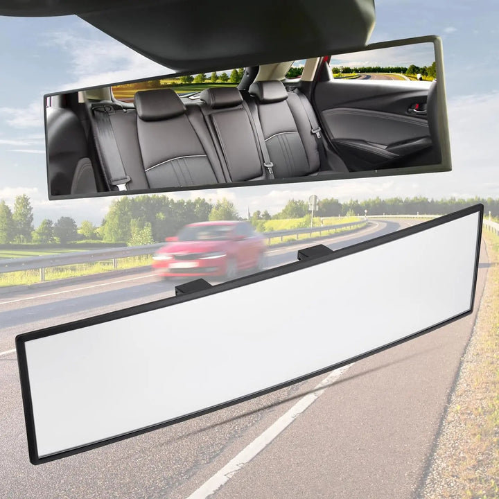 Universal 11.81-inch panoramic convex rearview mirror