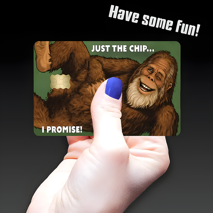Funny Bigfoot Credit Card Sticker