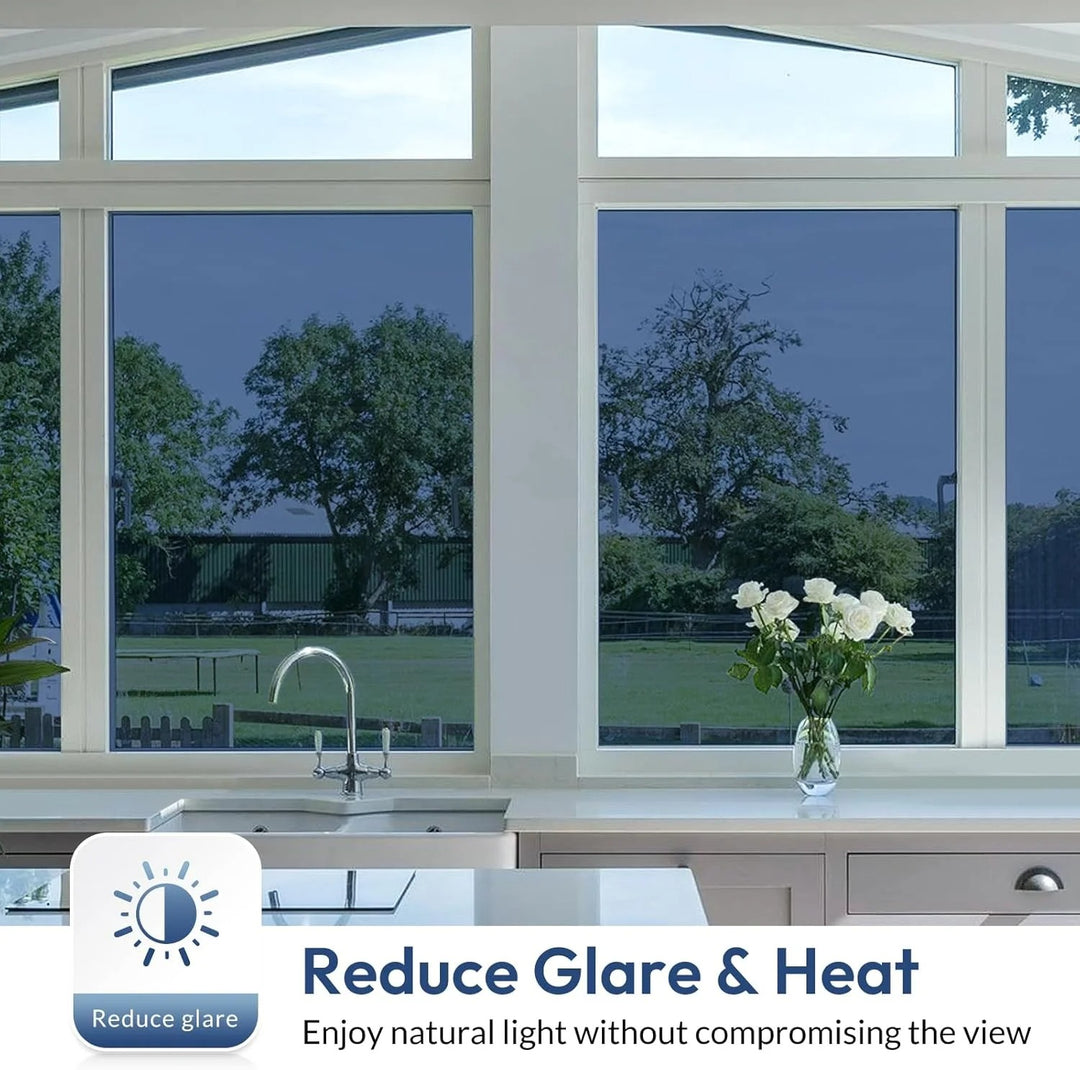Mirror effect one-way window film