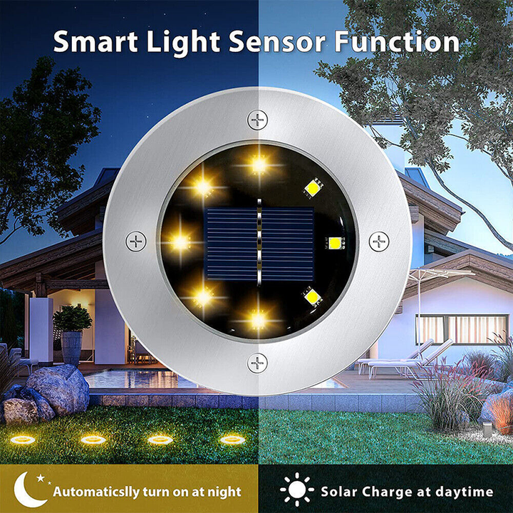 Outdoor solar decorative in-ground light