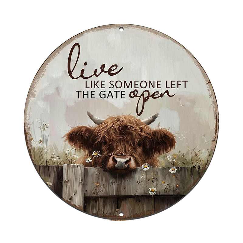 “Welcome to My Happy Place” Metal Wall Decor