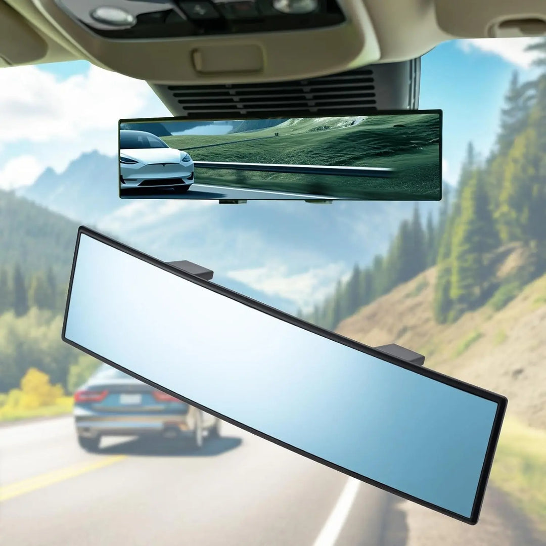 Universal 11.81-inch panoramic convex rearview mirror