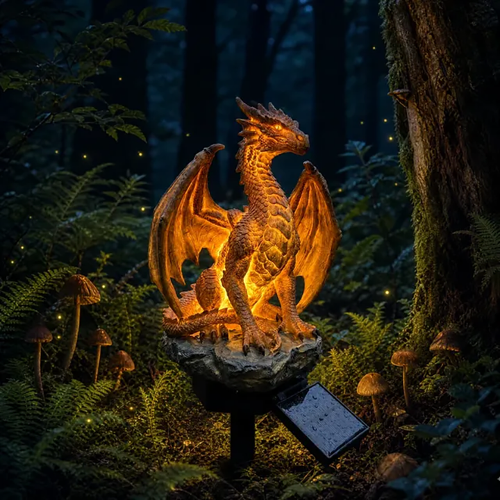 Solar Dragon-Shaped Garden Statue Light