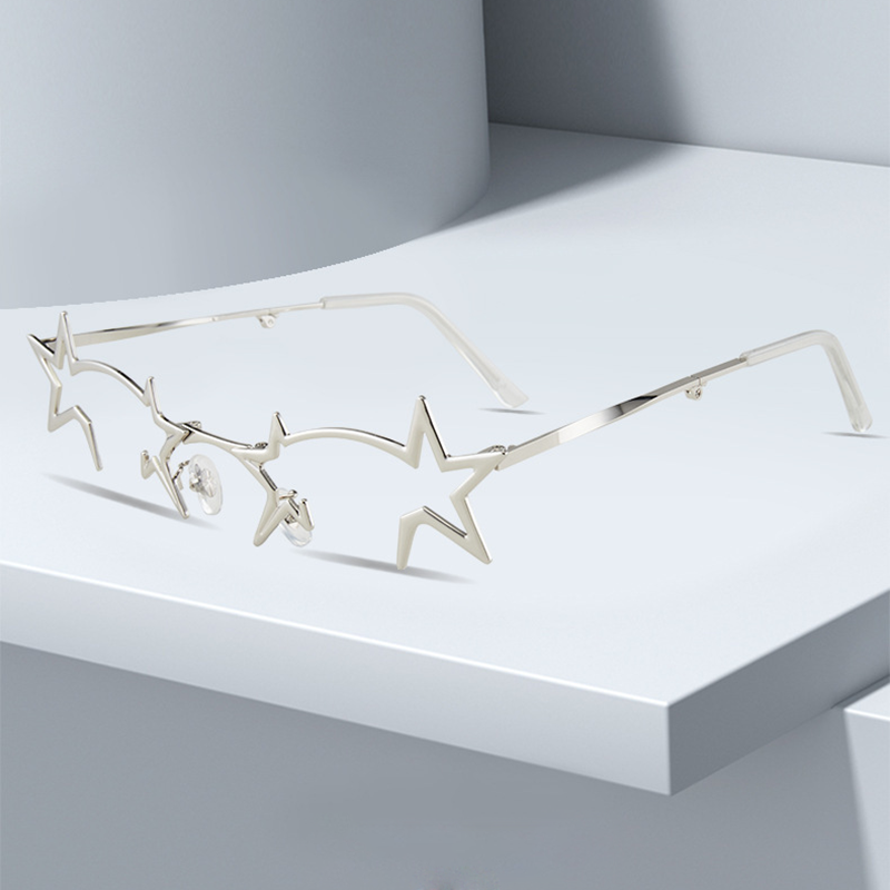 Colorful Punk-Style Irregular Star-Shaped Glasses