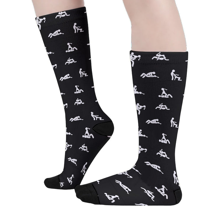 Sex Positions Print Stockings