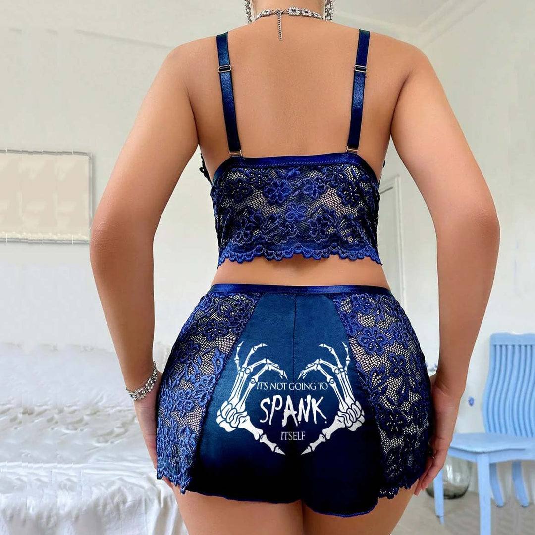 Blue Lace Babydoll Set