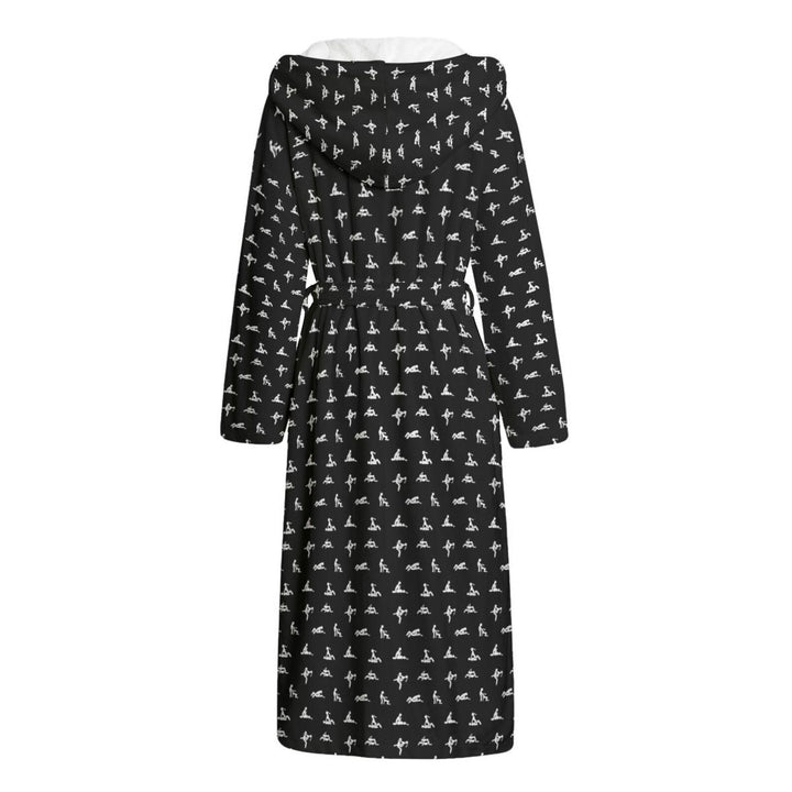 All-over print hooded bathrobe