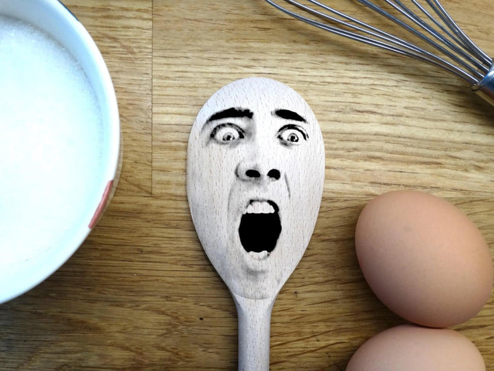 Any Face (Facial Features) Engraved on a Spoon