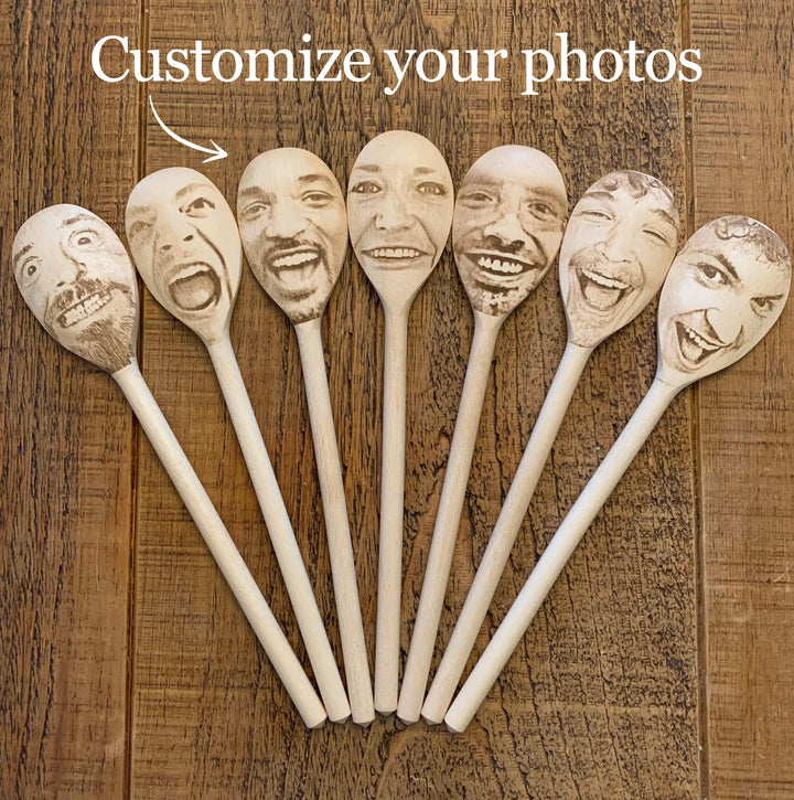 Any Face (Facial Features) Engraved on a Spoon