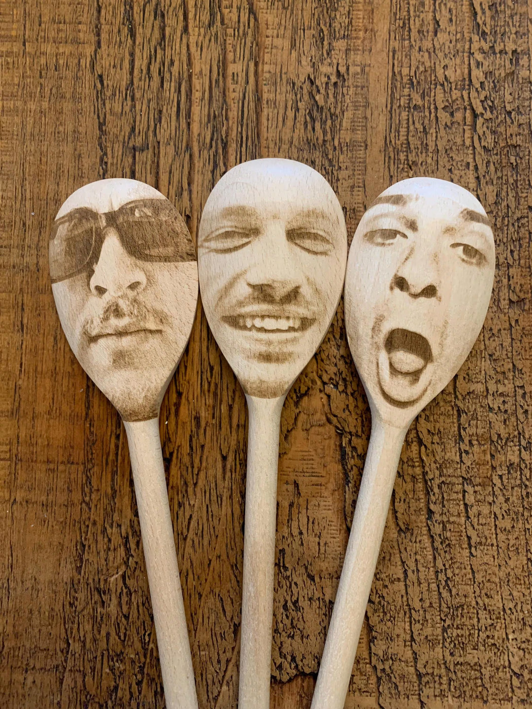 Any Face (Facial Features) Engraved on a Spoon