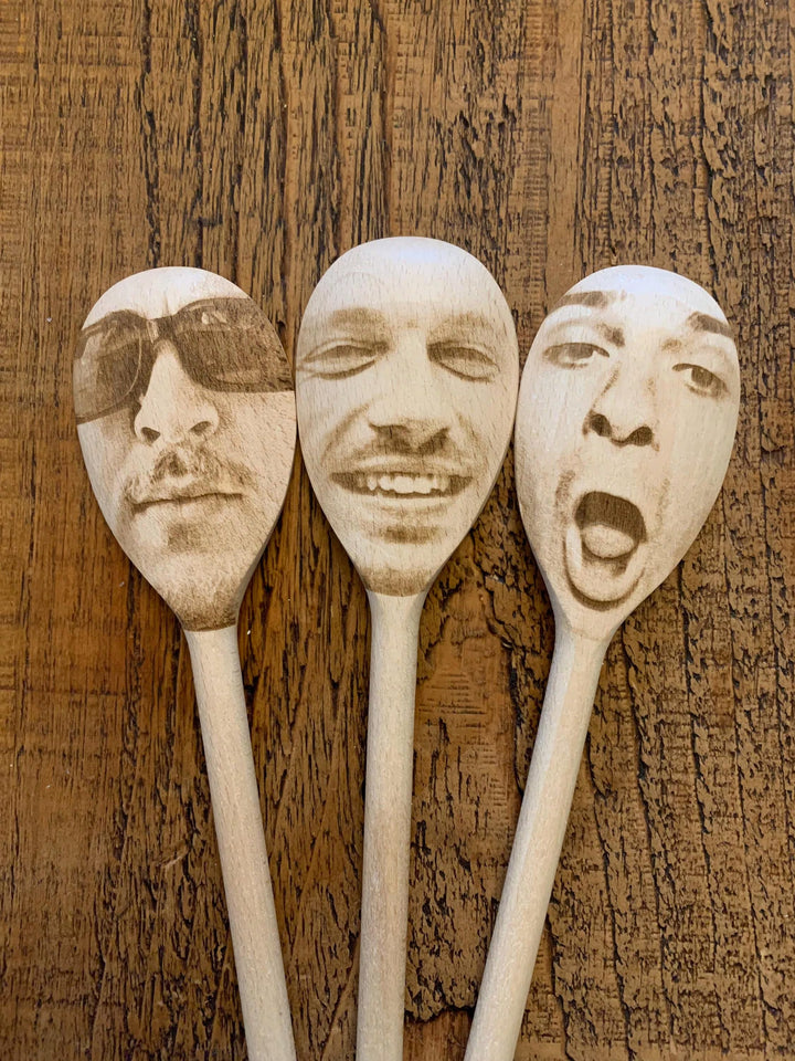 Any Face (Facial Features) Engraved on a Spoon