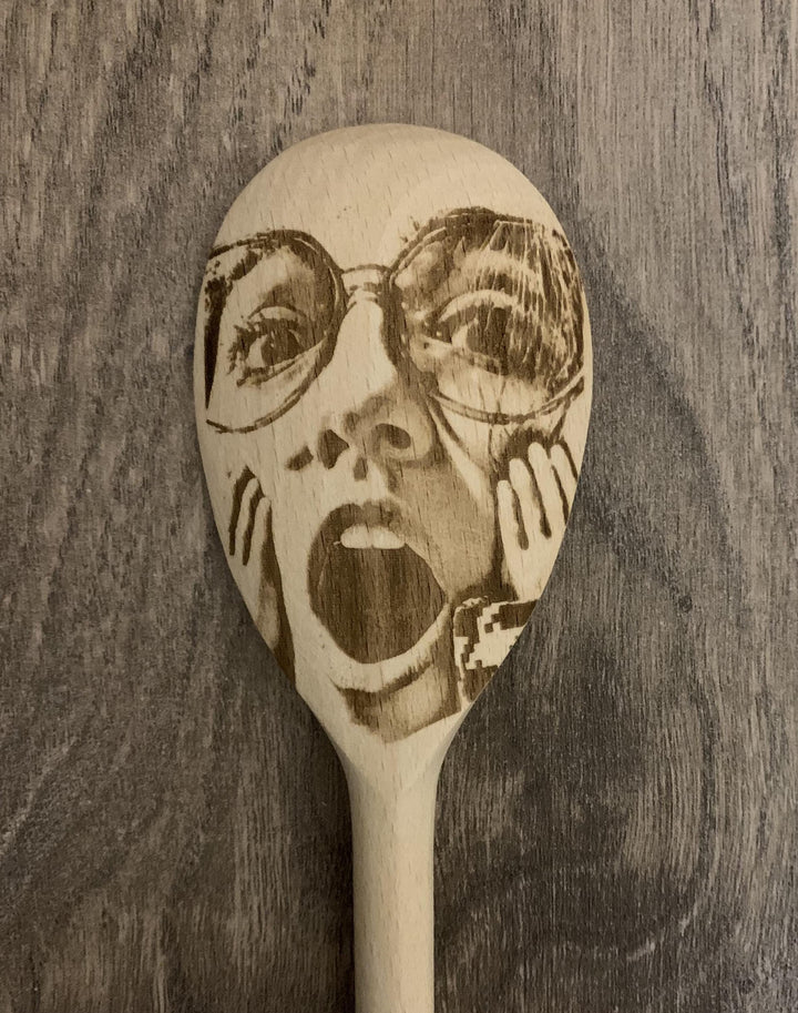 Any Face (Facial Features) Engraved on a Spoon