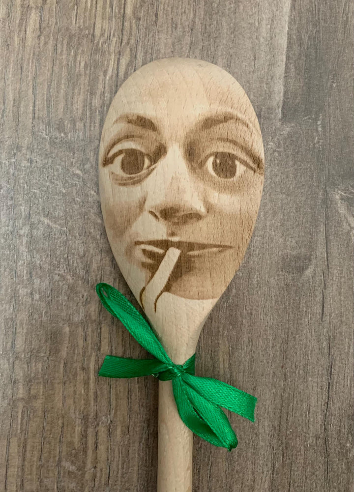 Any Face (Facial Features) Engraved on a Spoon