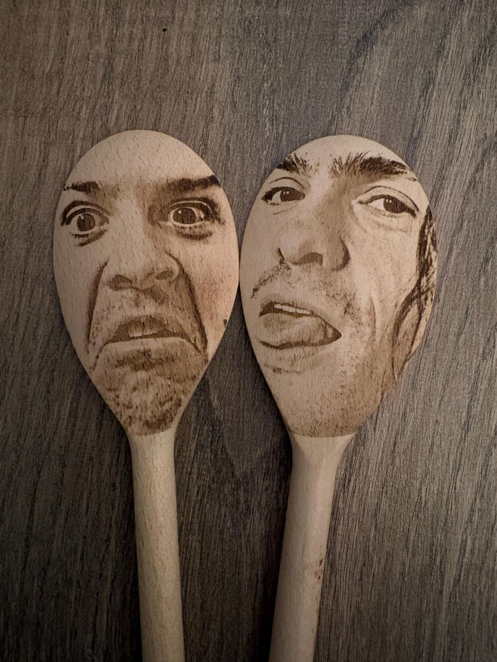 Any Face (Facial Features) Engraved on a Spoon