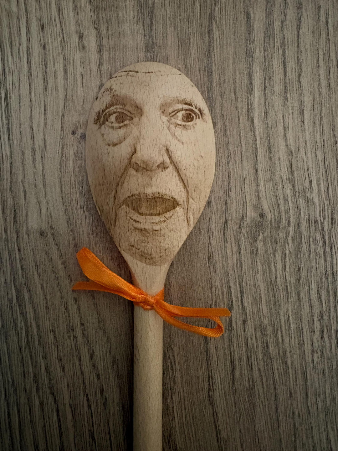 Any Face (Facial Features) Engraved on a Spoon