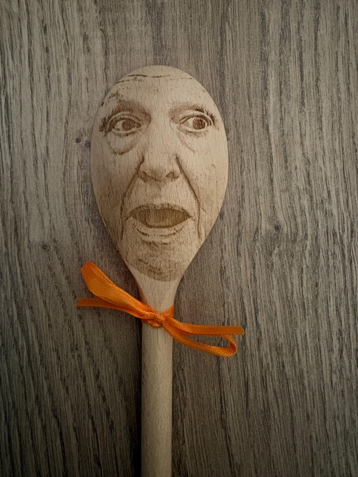 Any Face (Facial Features) Engraved on a Spoon