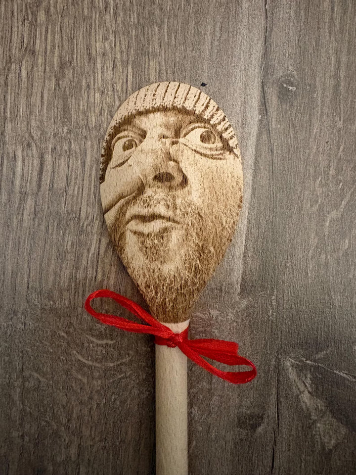 Any Face (Facial Features) Engraved on a Spoon