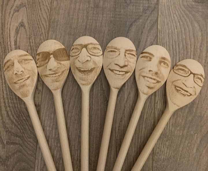 Any Face (Facial Features) Engraved on a Spoon