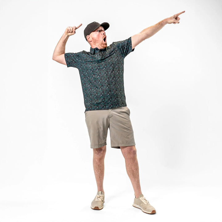 Fun Print Short Sleeve Golf Shirt