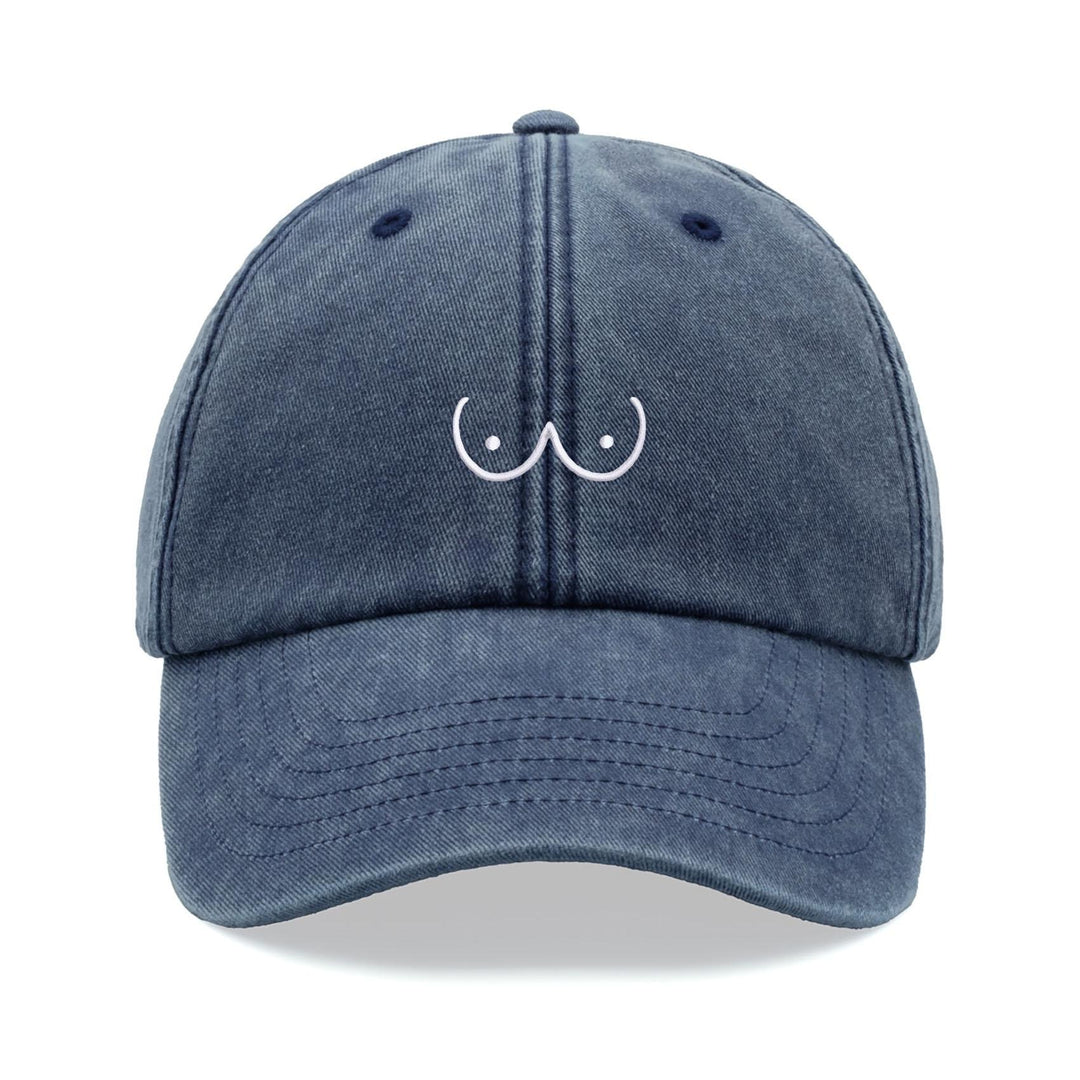 Chest Cartoon Baseball Cap Retro Washed Unisex