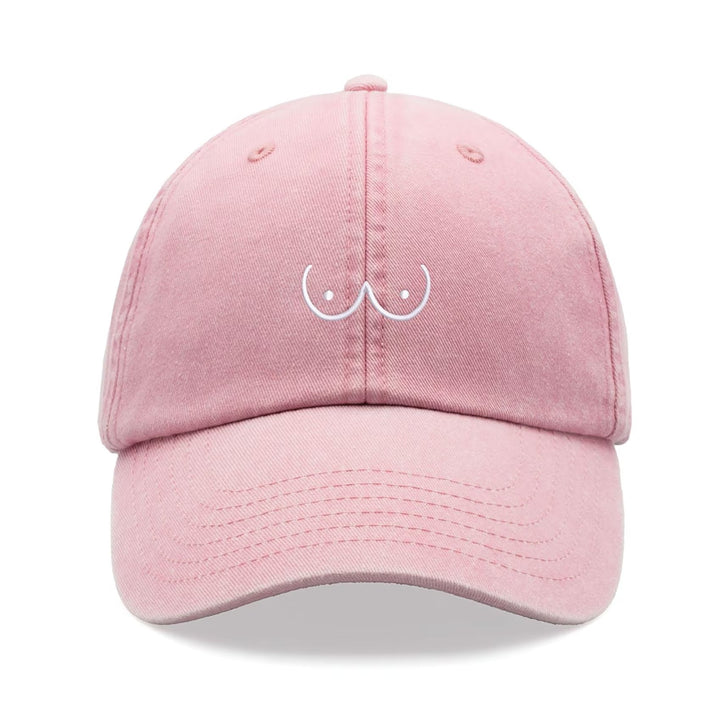 Chest Cartoon Baseball Cap Retro Washed Unisex