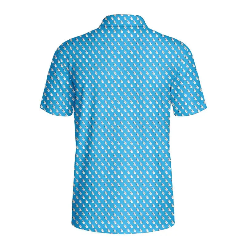 3D Fun Pattern Golf Polo Shirt