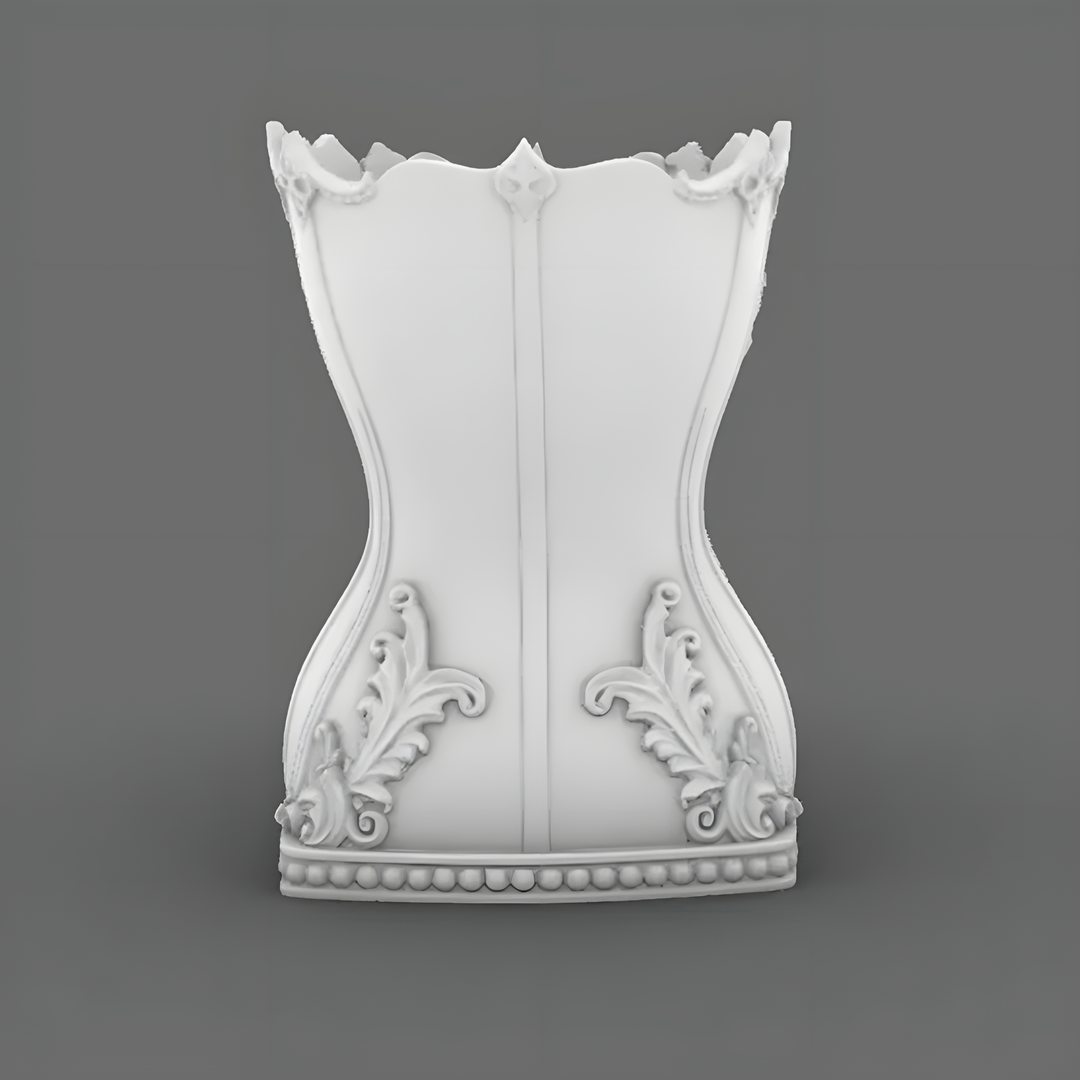 Corset-style makeup brush holder