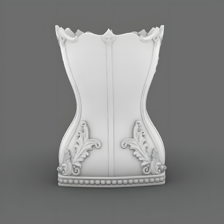 Corset-style makeup brush holder