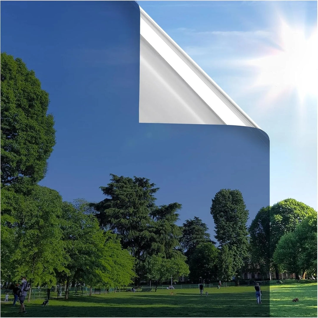 Mirror effect one-way window film
